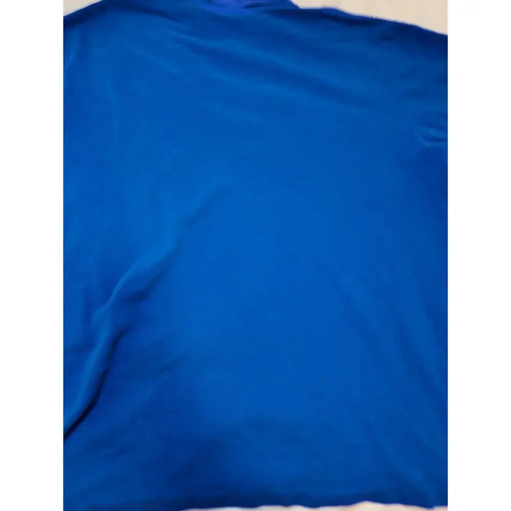 Vintage Polo Ralph Lauren Blue Pique Polo Shirt Red Pony Embroidered Mens XL